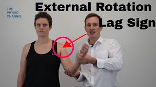 External Rotation Lag Sign Shoulder Rotator Cuff Tear Test [upl. by Lebezej]