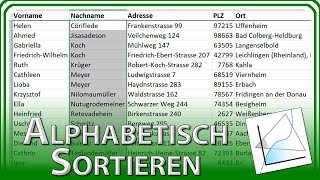 Alphabetisch Sortieren  Excel Grundlagen Tutorial amp Anleitung [upl. by Ransell701]