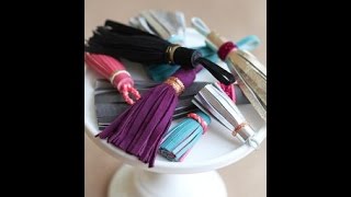 DIY No Sew Tassels Leather or Faux Leather [upl. by Nnylhtak]