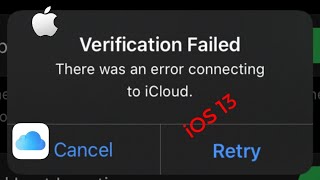 How to Fix Verification Failed There was an Error Connecting to iCloud error on iPhone in iOS 14 [upl. by Anaela]