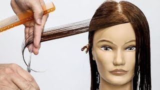 How to cut perfect face framing layers for long hair [upl. by Ojadnama723]