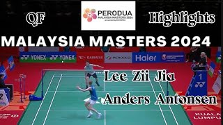 Highlights Perodua Malaysia Master 2024 QF  Lee Zii Jia vs Anders Antonsen [upl. by Bowrah]