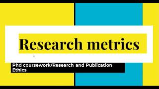 Meaning of Research MetricsTypesDetail Explanation of Impact Factor Calculation Importance [upl. by Sello]