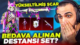 BEDAVA ALINABİLEN DESTANSI SET VE BEDAVA YÜKSELTİLMİŞ SCAR GELDİ 😱 AŞIRI İNCE  PUBG MOBILE [upl. by Vivi520]