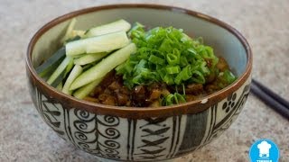 Noodles with Black Bean Sauce  炸酱面 Zhàjiàngmiàn [upl. by Lluj]