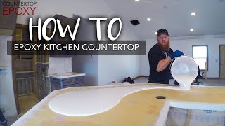 HOW TO  Epoxy Kitchen Countertop  Countertop Epoxy  White Marble Countertop  Kitchen Countertop [upl. by Anilev]