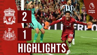 HIGHLIGHTS Liverpool 21 Newcastle Utd  Dramatic lastgasp volley from Carvalho [upl. by Idaline]