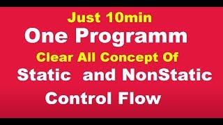 Understanding Static and Non Static Control Flow in java program [upl. by Brunhilde364]