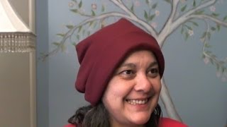 Easy to sew fleece slouchy beanie only 1 piece in half an hour [upl. by Boot]