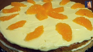 Torta di limone con la crema al mandarino  Torte  Ricetta Facile [upl. by Enelam]