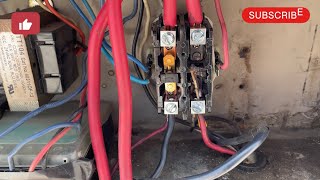 NO PRENDE EL COMPRESOR DEL AIRE INTEGRAL CAMBIO DE CONTACTOR compresor capacitador reparacion [upl. by Temhem]