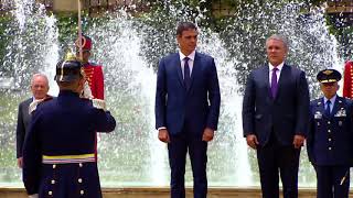 Honores militares al Presidente del Gobierno Español Pedro Sánchez  30 de agosto de 2018 [upl. by Adala]