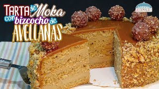 Tarta de moka café con bizcocho de avellanas Especial día del Padre Loli Domínguez [upl. by Lokcin]