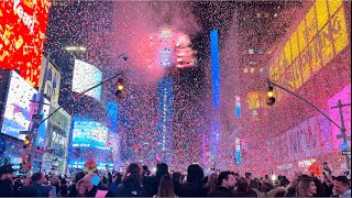 NYC Times Square New Years Eve 2023 Ball Drop Countdown Full [upl. by Ahsiryt]