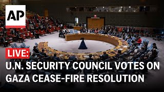 LIVE UN Security Council demands ceasefire in Gaza during Ramadan [upl. by Helsell]