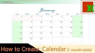 Calendar 1 Month Table  สร้างปฏิทิน How to Create [upl. by Ingram]