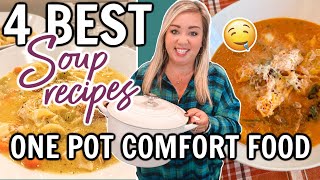 4 BEST AND EASIEST FALL SOUP RECIPES  ONE POT COMFORT FOOD  WE COULD EAT THESE EVERYDAY [upl. by Winnie]