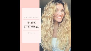 Wavy Hair Tutorial  Curly Girl Method  Full wash routine [upl. by Nehtiek]