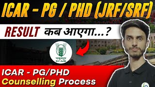 ICAR  PG  Phd JRF  SRF Result    ICAR  PG  Phd JRFSRF Counseling Complete process [upl. by Neils]