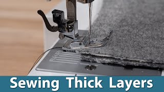 How to Sew With Thick Layers of Fabric  Multiple Layers [upl. by Karil]