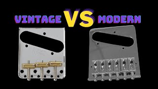 Telecaster Bridge Comparison  3 Saddles VS 6 [upl. by Pilif]