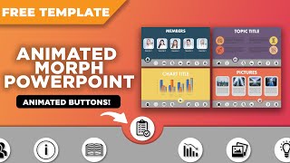 How to Make Simple Morph Animated PowerPoint  FREE TEMPLATE [upl. by Mady]