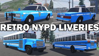 RETRO NYPD LIVERIES Emergency Response Liberty County ROBLOX [upl. by Sabsay]