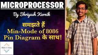 Minmode with 40 pins of 8086 explained in Hindi [upl. by Dorran]