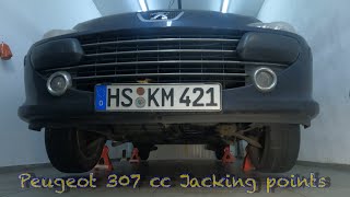 Peugeot 307 cc jacking points toolsamptips [upl. by Hannie]