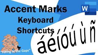 How to easily type accent marks over letters in MS Word  using the Keyboard [upl. by Adnahsor]