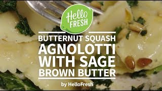 20Min Butternut Squash Agnolotti with Sage Brown Butter by HelloFresh [upl. by Radu]