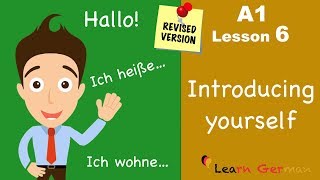 Revised  A1  Lesson 6  sich vorstellen  introducing yourself in German  Learn German [upl. by Rip]