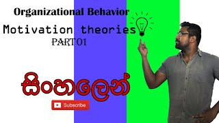 Motivation theories Part 01  Organizational Behavior  සිංහල [upl. by Eisnyl]