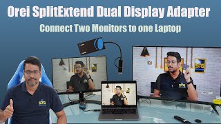 Connect Two Monitors to one Laptop  Orei SplitExtend Dual Display Adapter  Dual Monitor Setup [upl. by Akinuahs]