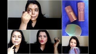 OLIVIA PAN STICK MAKEUP IN 5 MINUTES  HOW TO USE OLIVIA PAN amp FOUNDATION IN HINDI [upl. by Bridget253]