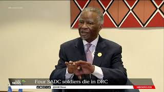 Mbeki sends condolences to the families of SADC peace keepers killed in the DRC [upl. by Aydni953]