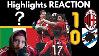 Ac Milan vs Sampdoria 10 Highlights reaction Milan fan [upl. by Tenom]