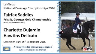 Charlotte Dujardin LeMieux National Dressage Championships 2016 [upl. by Nnylyam]