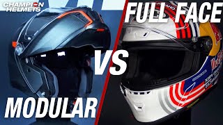 Modular vs Full Face Motorcycle Helmets  ChampionHelmetscom [upl. by Aimahc]