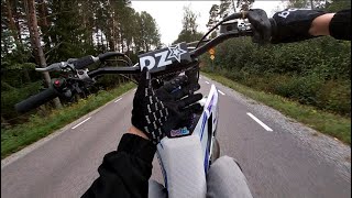 husqvarna tc 125 wheelies  huskyjensen broken stuntbrake [upl. by Nosnar]