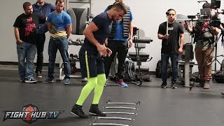 MOVE LIKE VASYL LOMACHENKO LOMACHENKOS FULL FOOTWORK WORKOUT [upl. by Htelimay]