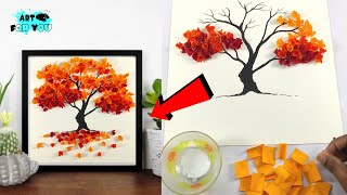 How To Make Beautiful Paper Tree Art  DIY Wall Hanging Craft Ideas  Tree Wall Decor Ideas [upl. by Sean]