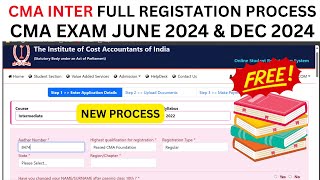 CMA INTERMEDIATE Registration Process June 2024  CMA Inter Registration process December 2024 [upl. by Yenffad]