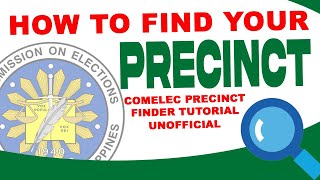 ALAMIN COMELEC PRECINCT FINDER 2023 HOW TO FIND YOUR PRECINCT TUTORIAL [upl. by Anett]