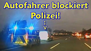 Polizei blockiert mit 10kmh auf die Autobahn und Unvermögen am Kreisel  DDG Dashcam Germany 329 [upl. by Julianna]