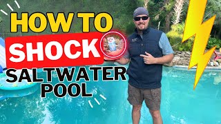 HOW TO Shock a Saltwater Pool [upl. by Himelman273]