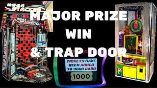 Mega Stacker Major Prize Win 1000 Arcade Jackpot amp Trap Door Wins Dave amp Busters Arcadejackpotpro [upl. by Willing]