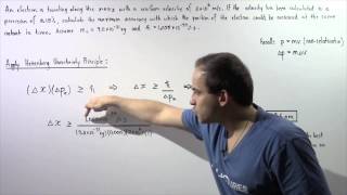 Heisenberg Uncertainty Principle Example  1 [upl. by Etnad]