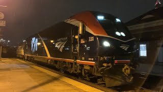 60 FPS Night Trains Alexandria Virginia Mid January 2024 [upl. by Imugem]