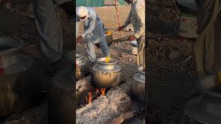 Traditional Night Wedding Beef Qorma Preparation in Deep Desert  Beef Qorma for Wedding Guests [upl. by Acirdna]